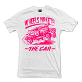 Wheels Maketh The Car Pink/White (T-Shirt)