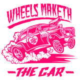 Wheels Maketh The Car Pink/White (T-Shirt)