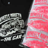 Wheels Maketh The Car Pink/White (T-Shirt)