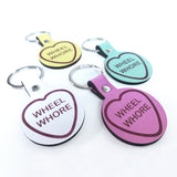 Leather Love Heart Keyring