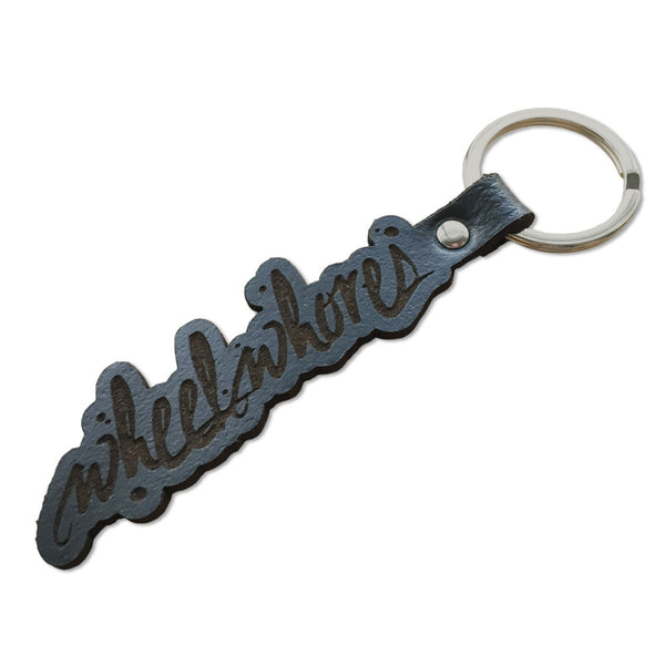 Leather Script Keyring