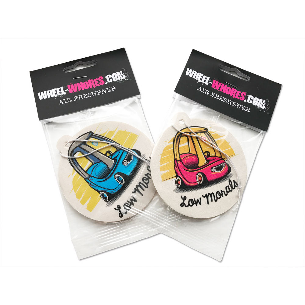 Blue/Pink Low Morals Air Freshener Pack – Wheel Whores