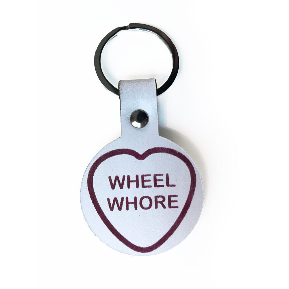 Leather Love Heart Keyring